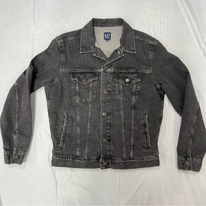 GAP Washed Black Lightweight Vintage Denim Shirt Jacket